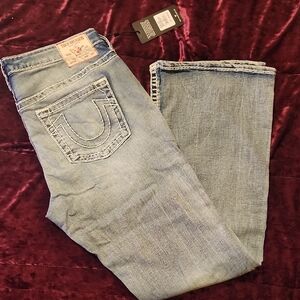 True Religion Blue Boot Cut Jeans with Vintage Appeal